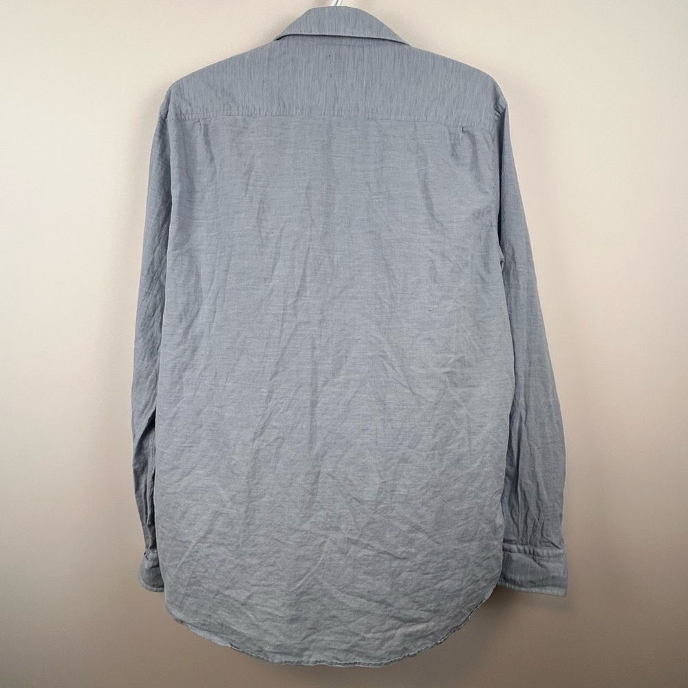 Faherty Linen Blend Button Down Shirt Men’s Large Light Blue Coastal Beach - Picture 2 of 10